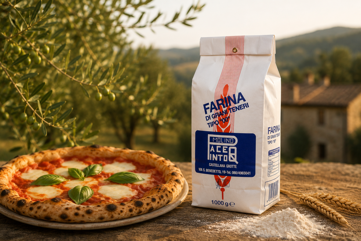 Italiaanse  Bloem Tipo 00 Bloem uit Puglia – Pizza & Focaccia Meel – 1 kg