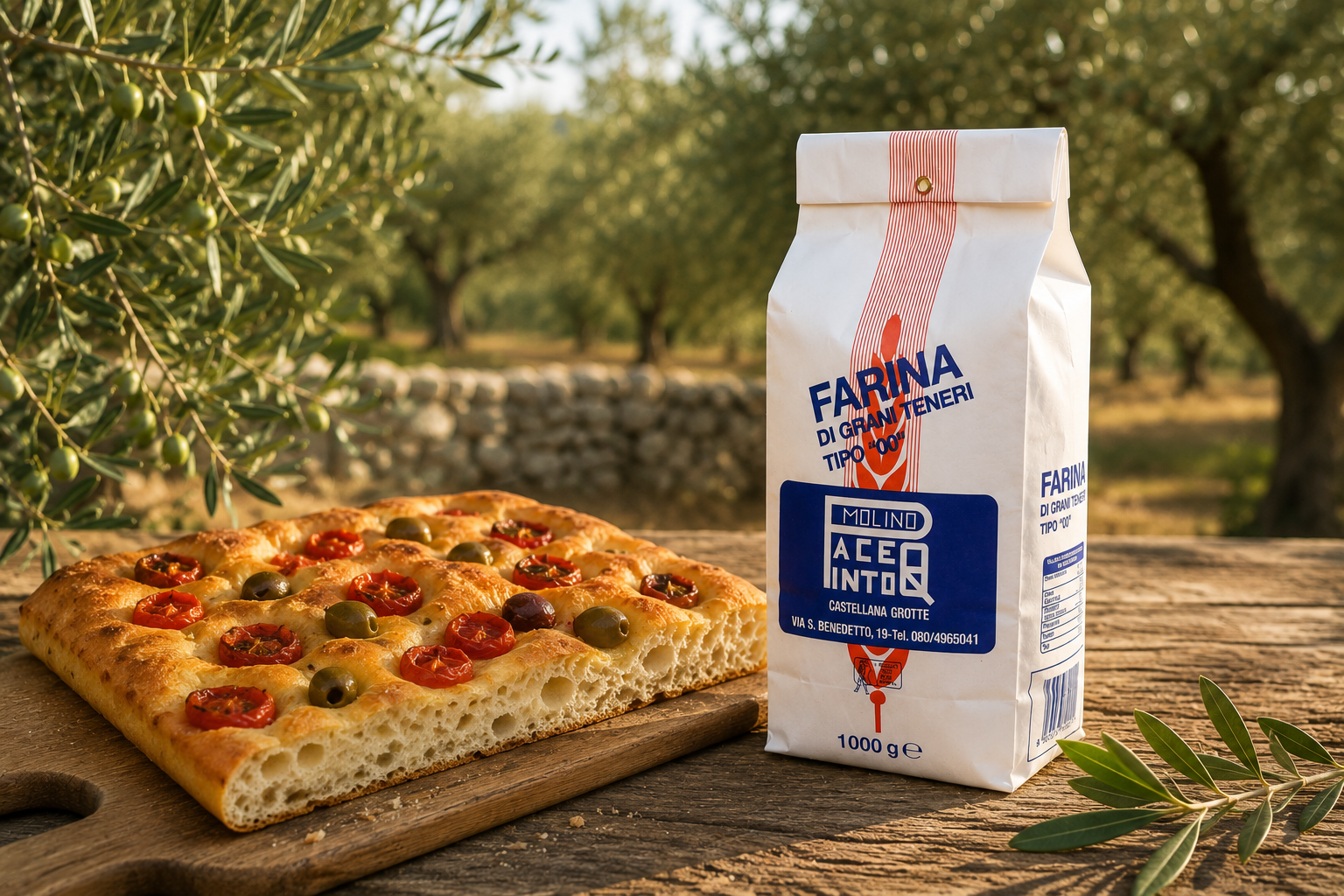 Italiaanse  Bloem Tipo 00 Bloem uit Puglia – Pizza & Focaccia Meel – 1 kg